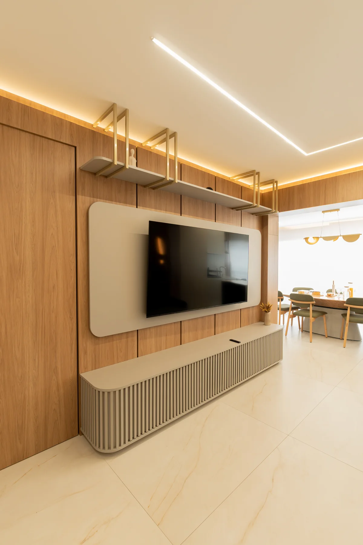 Finished living space photographed by Khaph for Valcenter in Brazil